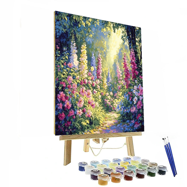 Monet Inspired Impressionist Garden Blooms - DIY Painting By Numbers Kit