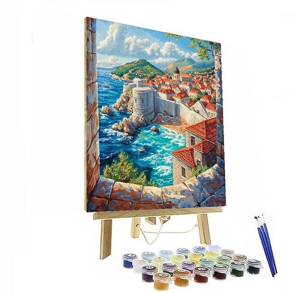 Dubrovnik City Walls - DIY Painting By Numbers Kit