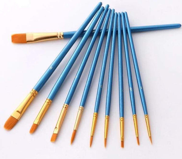 Set of 10 High Quality Paint Brushes