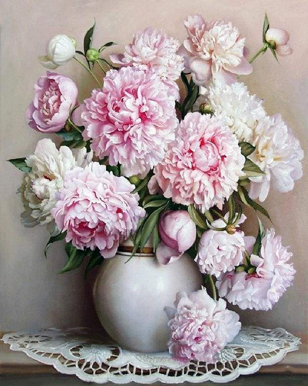 Paint by Numbers - Vase with Peonies